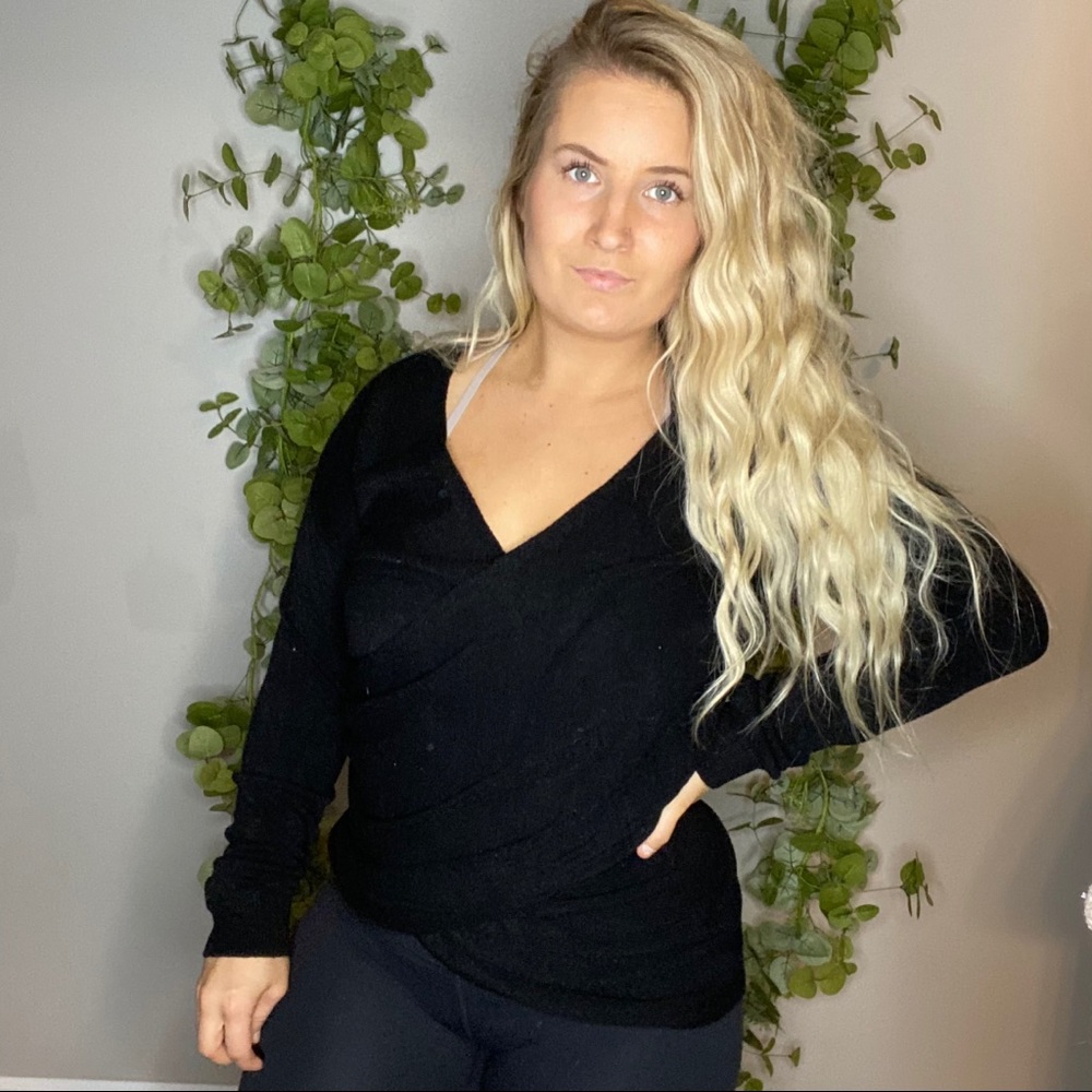 Anthropologie Wrap Front Sweater XS_9